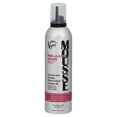 Vigoral Mousse for Relaxed Hair – Alcohol-Free Styling Foam, - 12 fl oz - ANNS BEAUTY SUPPLY